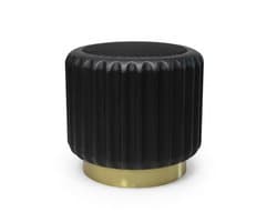 Atelier Pierre Dentelles speaker D13.5cm H12.5cm zwart - basis goud