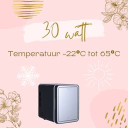 Jambo® Skincare Fridge - Mini Koelkast - Make-up Koelkast met Spiegel - Beauty Fridge met Spiegel en 3 Standen Ledverlichting - Zwart - Cosmetica - 4 Liter — thumbnail 3