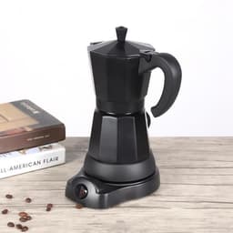 Draagbaar elektrisch koffiezetapparaat - 300 ml - Capaciteit voor 3 kopjes - Zwart — thumbnail 1