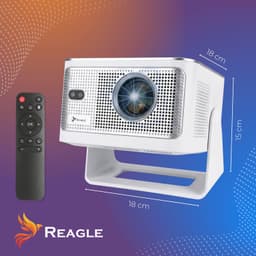 Beamer Draagbaar - 900 ANSI Lumen Full HD 1080p - LED Projector - 140 Inch Beeld - Android 14 Systeem - Voor Thuisbioscoop — thumbnail 4