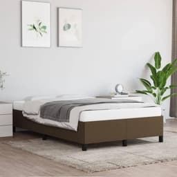 Bedframe, donkerbruin, 120 x 200 cm, gastenkamer, hotelbedframe, familiebed, bedframe voor slaapkamer, hotel, logeerkamer — thumbnail 1