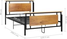 Bedframe, familiebed, palletbed, bedframe, metaal, 120 x 200 cm — thumbnail 5