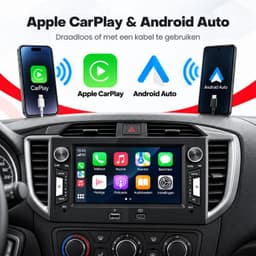 Boscer 2 Din Autoradio met Draadloos Apple CarPlay & Android Auto - Geschikt voor Opel Corsa D, Astra H, Zafira B & Meriva A - 7 inch IPS Touchscreen - USB-A & USB-C - Bluetooth Handsfree - FM-radio met RDS - 12 LED-achteruitrijcamera & Microfoon — thumbnail 3
