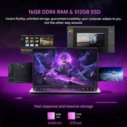 Laptop AMD Ryzen 7 7730U - 16GB RAM 512GB SSD - 15,6 Inch IPS Full HD - Windows 11 - Zwart — thumbnail 4
