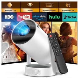 Mini Beamer 1920 X 1080 - 200 ANSI Lumen - 5W Speaker - Android 12 - HDMI Bluetooth WiFi - Draagbare Projector - Full HD Thuisbioscoop — thumbnail 1