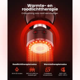 Professionele Percussie Massage Gun met Warmte en Rode LED Therapie — thumbnail 2
