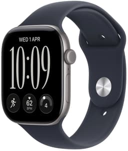 Apple Watch Series 12 GPs + Cellular 42mm - Space Grey Aluminium Case Sport Band S/m Smartwatch Navy Blue — thumbnail 4