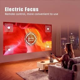 Byintek - X20 - Beamer - Projector Beamer - Mini Meamer - Full HD 1080P 4k - 65W - 1280x720dpi - Automatische focus - met WiFi - 250 ANSI Lumens - Android 11.0 - Zwart — thumbnail 1