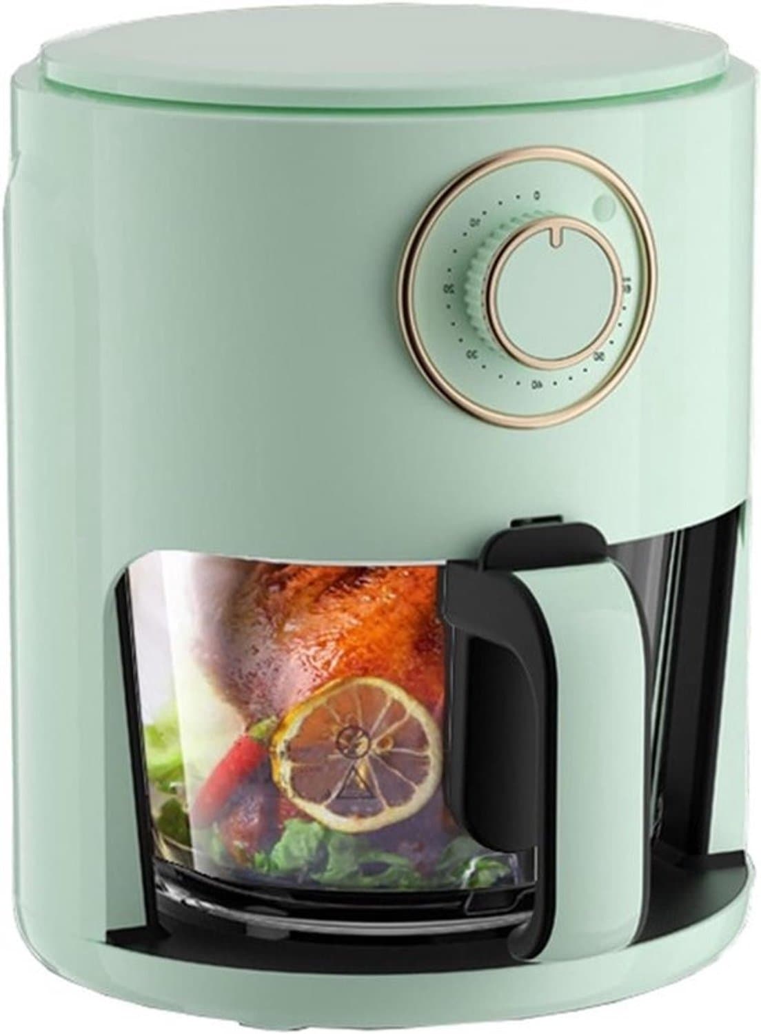 Airfryer met glas - Friteuseoven - Gezonder bakken - Transparante kuip - 5L - Zwart — afbeelding 1