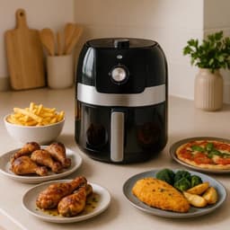 Heteluchtfriteuse - 3,5 liter - Airfryer voor 1-4 personen - met timer en instelbare temperatuur — thumbnail 2