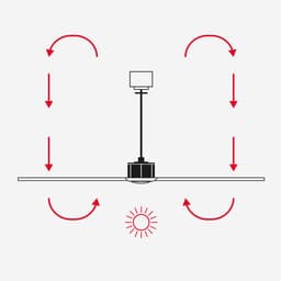 Faro Barcelona 33839 Heywood Tub L plafondventilator zwart/walnoot 132 cm - stille DC-motor - 6 snelheden - RF-afstandsbediening - zomer/winterstand — thumbnail 3
