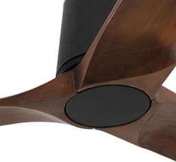 Faro Barcelona 33839 Heywood Tub L plafondventilator zwart/walnoot 132 cm - stille DC-motor - 6 snelheden - RF-afstandsbediening - zomer/winterstand — thumbnail 4