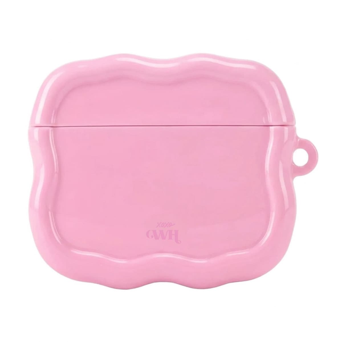 xoxo Wildhearts hoesje geschikt voor AirPods 3 - Bubble Blush - Ook als telefoonhoesje verkrijgbaar - Schokbestendige wavy case - Koptelefoonhoesje - Beschermhoes met golvend design - Roze — afbeelding 1