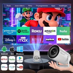 Digisand® X3 Mini Beamer Smart Projector –4K Draagbare Beamers-Native Full HD - 350 ANSI 13000 Lumen Home Cinema- Laserprojector Thuisbioscoop- Auto Keystone- iOS&Android 14-WiFi & Bluetooth — thumbnail 3