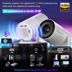 Digisand® X3 Mini Beamer Smart Projector –4K Draagbare Beamers-Native Full HD - 350 ANSI 13000 Lumen Home Cinema- Laserprojector Thuisbioscoop- Auto Keystone- iOS&Android 14-WiFi & Bluetooth — thumbnail 4