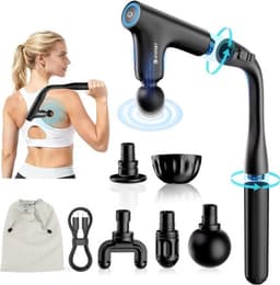 Spier Massage Apparaat - Herstel Gun - Spierherstel Bevorderen - Verstelbare Handgreep - 39.5 cm Lengte - Zwart — thumbnail 1