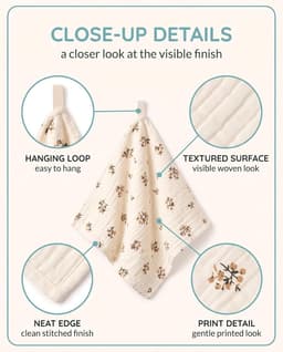 6-delige set washandjes voor baby's, zacht en absorberend — thumbnail 5