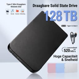 Draagbare Externe Harde Schijf 120TB – 2.5 Inch Externe HDD/SSD – USB 3.0 High-Speed – Schokbestendige Metalen Behuizing – Plug & Play – Zwart — thumbnail 1