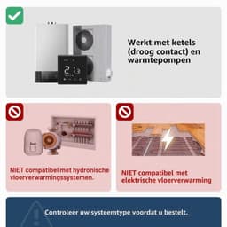WiFi-thermostaat voor cv-ketel, batterijgevoed en Dagprogrammering,3A — thumbnail 4