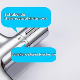 Watervalbadkraan met Thermostaat, Baddouchekraan met 2 Functies — thumbnail 2