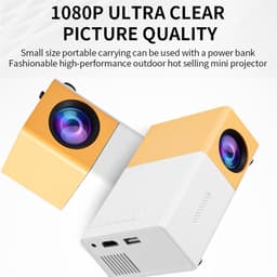 Smart Projector, 1080p Full HD Portable Movie Projector met 100AnSi Helderheid en Handmatige Zoom, Compatibel met USB IOS Laptop Tv -stick — thumbnail 2
