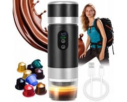 Draagbaar Koffiezetapparaat - Mini Koffiemachine - Capsule Koffiezetter - 20 Bar - Poeder & Capsules - Warm & Koud Zetten - USB-C Oplaadbaar - Kleine Espressomachine - Voor Thuis & Kantoor & Kamperen & Reis