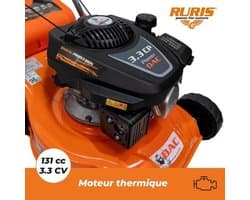 Grasmaaier – Benzinemaaier – Kooimaaier – Tuinmaaier – Motormaaier – 3,3 pk 4-takt Motor – 45 Liter Opvangbak & 40 cm Maaibreedte