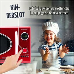 Magnetron - 800 watt - 25,4 liter - Rood — thumbnail 5