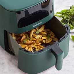 GreenPan Bistro XXL Airfryer 7.2L - Heteluchtfriteuse - PFAS-vrije antiaankleefklaag - 11 programma's - 1650W - Met spatelset - Pine Green — thumbnail 3