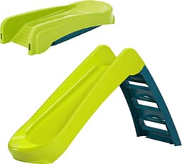 N Fold Junior Slide voor kinderen, voor binnen en buiten, groen, licht, opvouwbaar, snel en eenvoudig op te bergen, peuters van 18 maanden tot 5 jaar — thumbnail 1