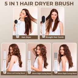 Styler Pro 5-in-1 Air Brush 5-in-1 haardroger 5-in-1 met krullende haardroger, airbrush haar, airbrush 5-in-1 5-in-1 voor drogen, krullen, gladmaken — thumbnail 2