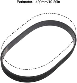Distributieriem 490mm - Aandrijfriem - Rubber - Sluitlus - 16mm Breedte - Compatibel met QUALCAST Maaiers — thumbnail 4