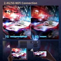 Mini Beamer - Projector - Digitale Beamer - Draagbaar - 1080P Projector - 4K Full HD - Met Auto Focus - 21000LM - 2500ANSI - AC100-240V / 50-60Hz - Android System - 205W - Zwart — thumbnail 4