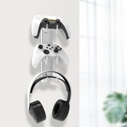 Hoofdtelefoonstandaard met 3 niveaus - Universale headsethouder van acryl voor gaming controllers — thumbnail 1