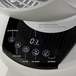 Draagbare Draadloze Ventilator met Nachtlampje - 14 Uur Batterijlevensduur, Koelventilator voor Slaapkamer en Desktop, Ultra-Stil en Energiezuinig — thumbnail 2