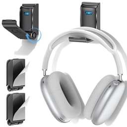 Universele Gaming Hoofdtelefoonhouder - Opvouwbaar en Wandbevestigbaar - Zwart - 2 Stuks — thumbnail 1