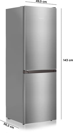 Heinrich´s HKS 3091 Koel- en vriescombinatie 175 liter - koelvolume 122 l, vriesvak 53 l - stil 39 dB - energieklasse E - inox — thumbnail 3