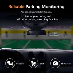 Dashcam voor auto voor en achter – Dual dashcam – Voor- en achtercamera – Autocamera – Full HD dashcam – Dashcam met nachtzicht – Dashcam met bewegingssensor – Groothoeklens – Parkeermodus – Loop recording – Dashcam met SD-kaart — thumbnail 5