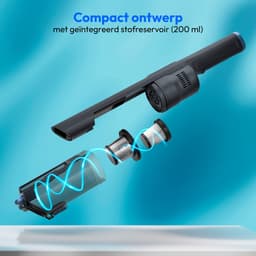 MEDION Handstofzuiger (BLDC-motor, HEPA 13-filter, filtering van stof en allergenen, sterke zuigkracht 20 kPa, accu, laadstation, draadloos, MD12057), grijs — thumbnail 3