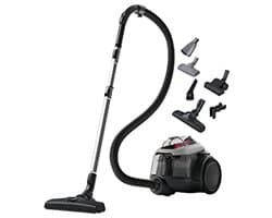 Diervriendelijke stofzuiger zonder zak met cycloontechnologie en accessoires