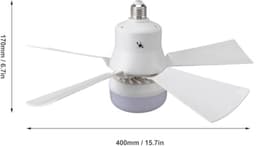 Plafondventilator met Verlichting en Afstandsbediening - Dimbare Ventilator voor Slaapkamer en Keuken — thumbnail 3