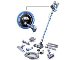 Krachtige Draadloze Stofzuiger 10-in-1 met LED Touchscreen en Telescopische Slang