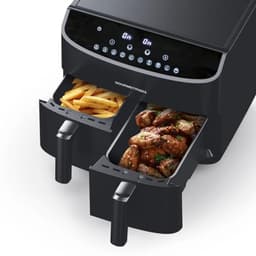 Friteuse met dubbele kamer 2x3,5L - Airfryer met gesynchroniseerde kookzones, timerfunctie en touchdisplay — thumbnail 5