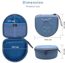 Tas voor Draadloze Over-Ear Koptelefoons voor Kinderen - Blauw — thumbnail 2