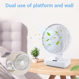 Draagbare Tafelventilator met Automatische Oscillatie en 4 Snelheden - USB Mini Ventilator voor Kantoor, Kampeer en Thuisgebruik — thumbnail 2
