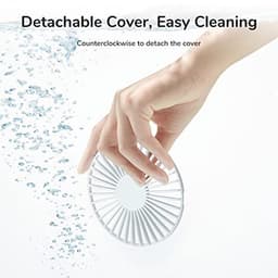 Draagbare Handventilator met 20 Uur Werktijd en 4000 mAh Batterij - USB Oplaadbare Mini Ventilator voor Reizen en Make-up — thumbnail 5