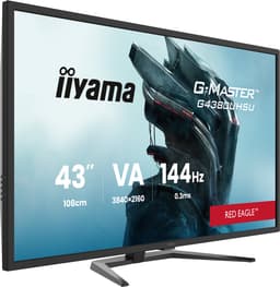 iiyama G-Master G4380UHSU-B2 Red Eagle - 43 inch - 4K - IPS - 144 Hz - HDMI 2.1 - HDR 400 — thumbnail 1