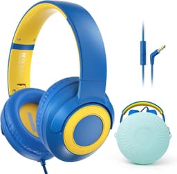 Koptelefoon kinderen met draad - Kinderkoptelefoon - Bedrade hoofdtelefoon - Veilig volume - School - Tablet - Laptop - Reizen - Muziek luisteren — thumbnail 1