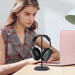 QTTVBTNA - Koptelefoonstandaard – Elegant Headset Display met Stevige Basis voor Bureau & Gaming Setup – Universele Hoofdtelefoonhouder voor PC, Laptop, Kantoor en Slaapkamer — thumbnail 4