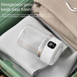 Mini wasmachine-kleine wasmachine-camping wasmachine-Kleine wasmachine - Mini-wasmachine voor ondergoed - Oplaadapparaat voor babykleding, handdoeken, sokken en delicate kleding - wit - 12,5x12,5x20cm — thumbnail 3